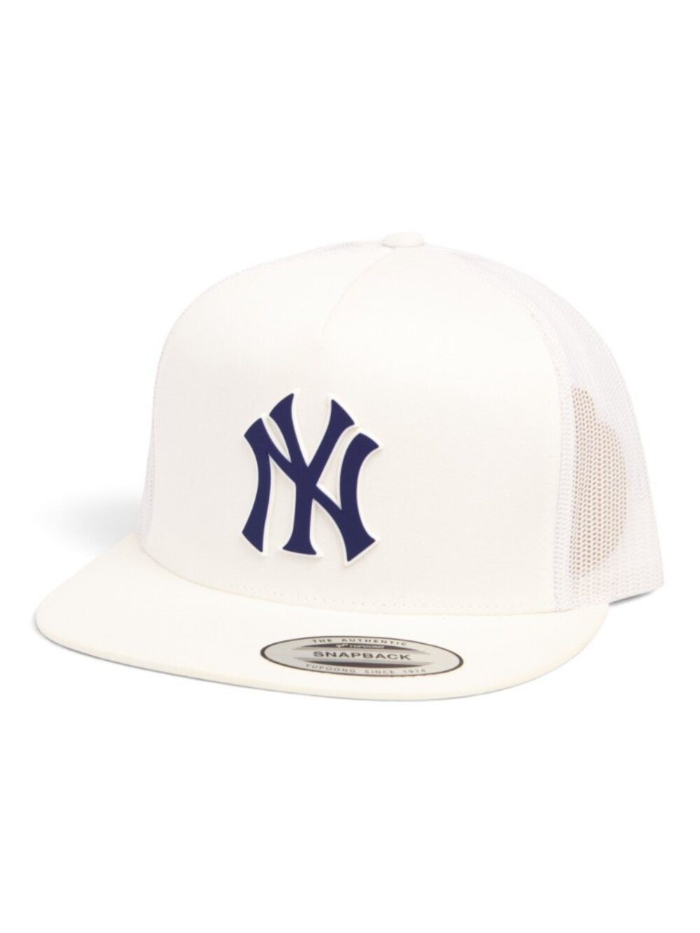 New York Yankees NY Navy 3D YP Snapback Flat Bill Trucker Hat- White
